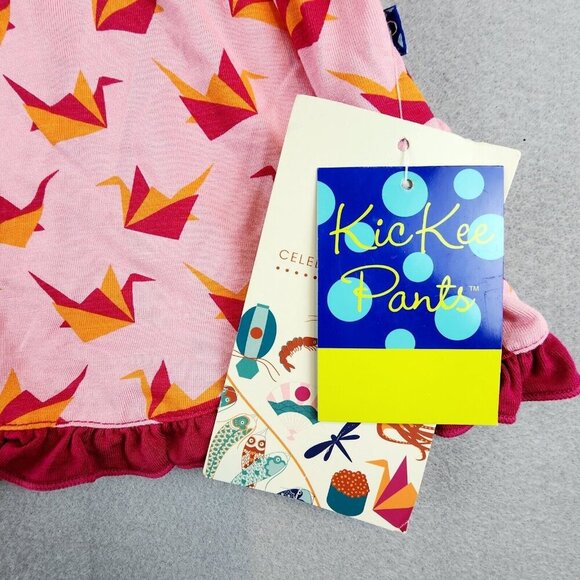 KicKee Pants Lotus Origami Crane Long Sleeve Classic Swing Dress‎ 12-18 Months - Picture 4 of 11